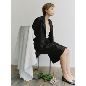 TIS LINEN TAILORED SINGLE BLAZER_BLACK
