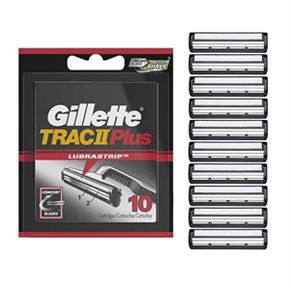 미국 질레트 면도날 리필 교체 Gillette TRAC II Plus Mens Razor Blade Refills 10 Count Pack