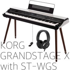 Korg grandstage X + ST-WGS 전용 우드스탠드 MT8 헤드폰 포함 220V정식수입품 2024최신형