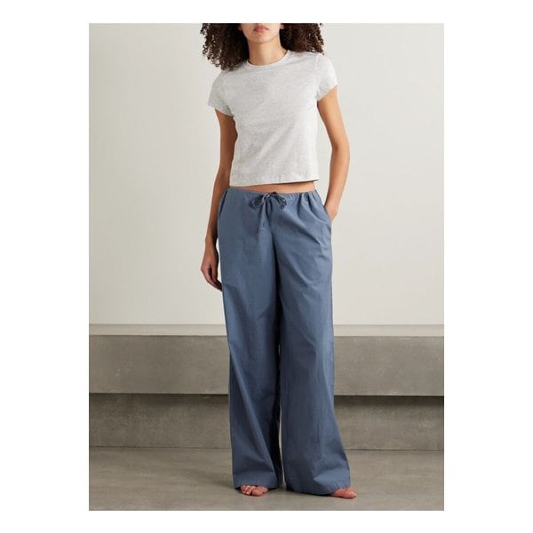 스킴스 코튼 혼방 포플린 와이드 팬츠 하버 미드나잇 블루 1647597360185269