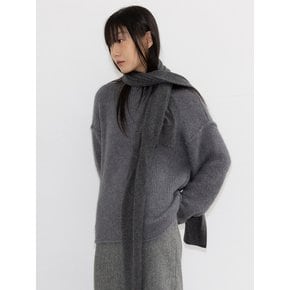 Half-Neck Oversize Knit_Gray