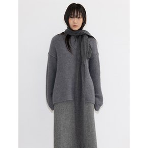 Half-Neck Oversize Knit_Gray