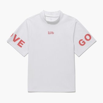 르꼬끄골프 [여주점] 여성 레터링 포인트 하프넥 티셔츠 GQ122LTS32 WHTE