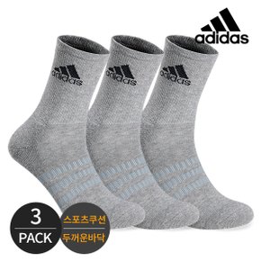 남성 쿠션 넥 골지 크루삭스 3P GY_P327692337