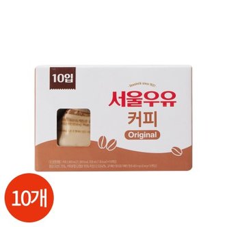 텐바이텐 서울우유 커피포리 사각 팩 우유 200ml x 10개