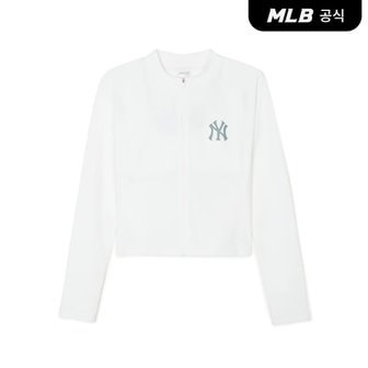 MLB [코리아공식] 여성 베이직 집업 래쉬가드 NY (White)