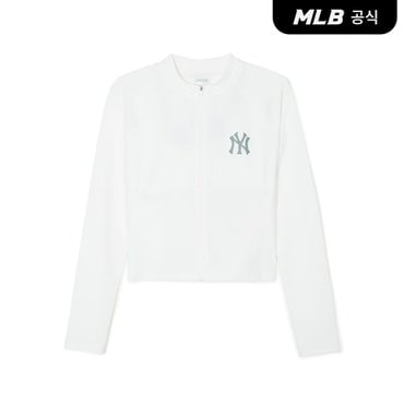 MLB [코리아공식] 여성 베이직 집업 래쉬가드 NY (White)