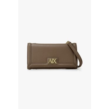 ARMANI EXCHANGE 여성 메탈 로고 그레이니 체인 월렛(A424370503)세피아