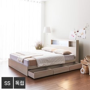 위니 C타입 LED 3서랍 슈퍼싱글 침대+독립매트 FO2084