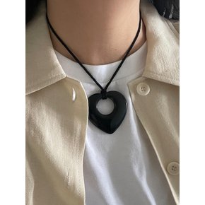 Gemstone Big Heart Necklace_NC291
