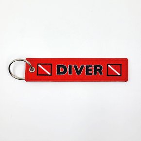 스쿠버 다이빙 자수 가방 택 키링