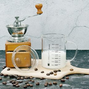 내열유리 손잡이 비커 계량컵 350ml