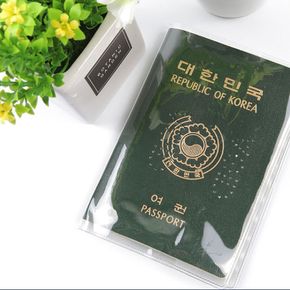 여권파우치 투명타입 비닐 케이스 1P 여권 반투명타입