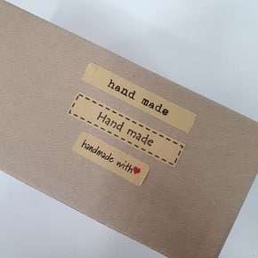 레인보우파티 핸드메이드 스티커 크라프트 포장 선물 답례품 돌잔치 HANDMADE 사각스티커