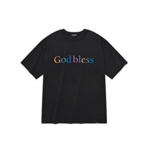 SP GODBLESS COLOR LOGO T SHIRTS-BLACK