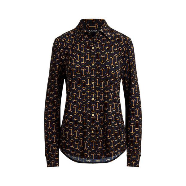 슬림핏 지오 프린트 스트레치 저지 셔츠(WMLRKNIS6820213410)