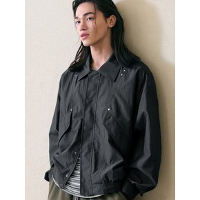 SIGNATURE RIVET BLOUSON ZIP-UP JACKET DGR