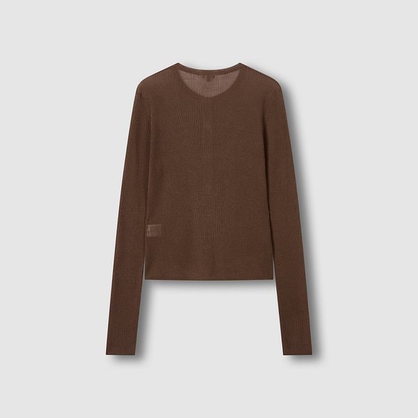 여 시어 립 슬림핏 긴팔 가디건 J116204008071