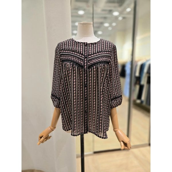 [부산점] 레이스 콤비 블라우스(PR2WB00506)