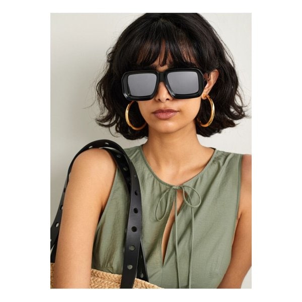 파울라 이비자 스퀘어 프레임 아세테이트 선글라스 블랙 1647597359315530