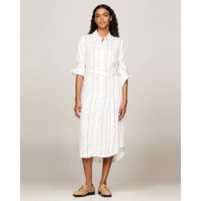 4822415 Tommy Hilfiger Foulard Flag Stripe Knee Length Shirt Dress -  Multi