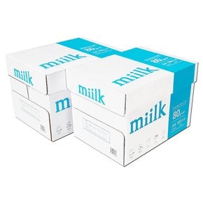 밀크 A4용지 A4 복사용지 80g 2000매 2BOX