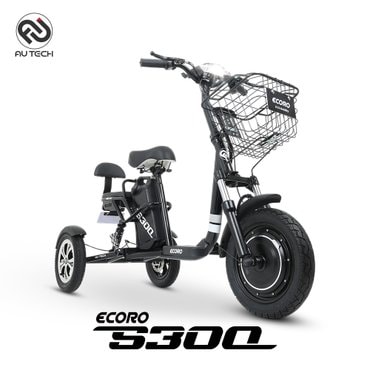 AU테크 에코로 S300 TRIKE 소형 미니 삼륜 바이크 전동 전기스쿠터 48V 12Ah