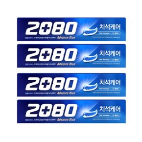 [애경] 치약 2080 어드밴스 캐비티 (블루150g) 4개입