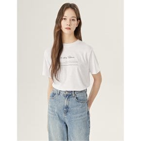 레터링 라운드 심플 무지 반팔 티셔츠 (DO1LW036A)