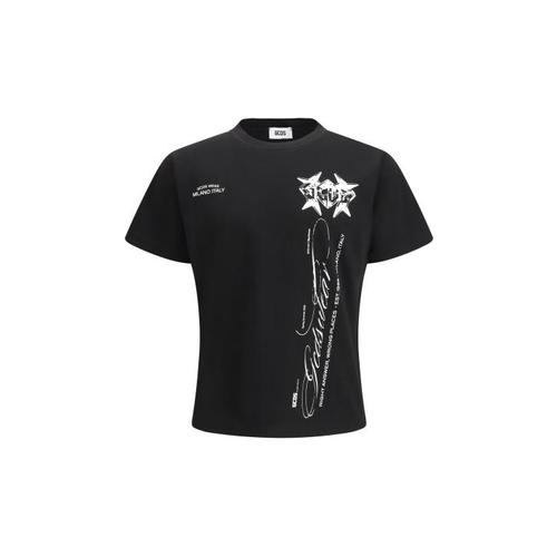 지씨디에스 반팔 티셔츠 C1MWQC070J079999A BLACK WHITE