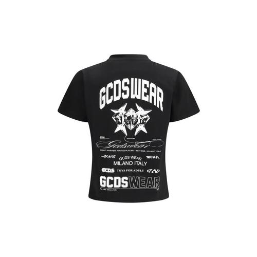 지씨디에스 반팔 티셔츠 C1MWQC070J079999A BLACK WHITE