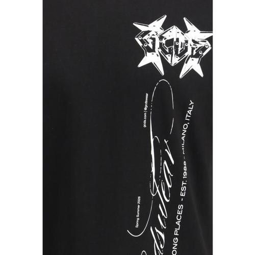 지씨디에스 반팔 티셔츠 C1MWQC070J079999A BLACK WHITE