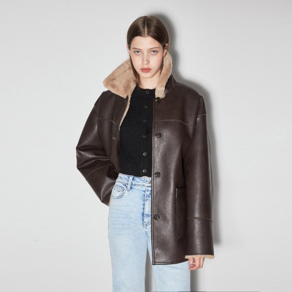 [여주점] 여성 레가시 리버시블 퍼 무스탕 자켓(B244LI630P)