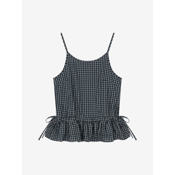 체크 밑단 프릴 뷔스티에 (VMBAF2462)