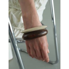 Walnut Bold Dome Bangle