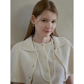 [진주귀걸이 2종 증정] Toggle-bar long pearl necklace