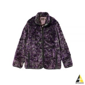 NEEDLES 니들스 Uneven Printed Fur Jacket PurpleGreen (LQ101) (언이븐 프린트 퍼 자켓)