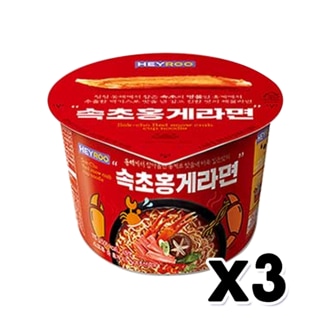  속초홍게라면 115g 얼큰매운해물맛 x 3개