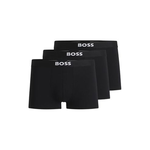 BOSS [SU25] BOSS ONE 로고 밴드 스트레치 코튼 트렁크 3개 세트 블랙(50544263001)
