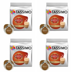 타시모 코르타도 마르실라 파드 캡슐 커피 Tassimo Cortado Marcilla 16개입 4개