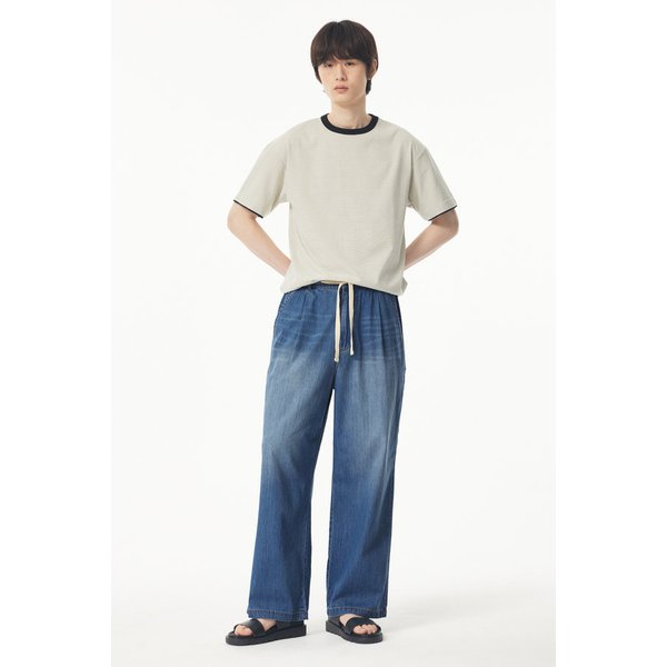 [MEN] 스트링 밴딩 데님 팬츠 9155262175051