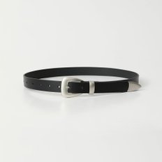 25mm Italy Western Leather Belt (Silver)