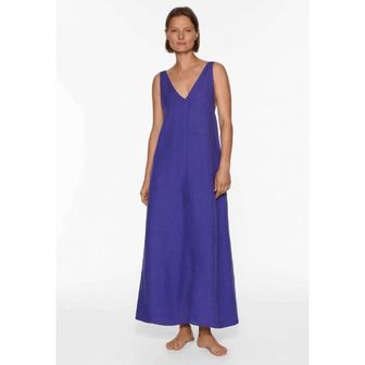 이스퀘어 4620864 OYSHO LONG SLEEVELESS - Maxi dress royal blue