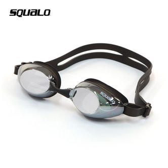 스쿠알로 SQUALO 프리미엄 김서림 방지형 미러 수경 물안경 MM-7600 블랙