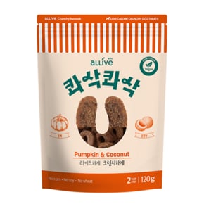 콰삭콰삭 강아지 간식 펌킨&코코넛 120g