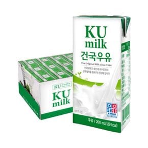 [건국유업] 건국 멸균우유 200ml 24팩 (1박스)[36001137]