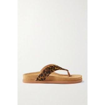 에이션트그릭샌들 카리스 레오파드 프린트 소가죽 샌들 46376663162975013