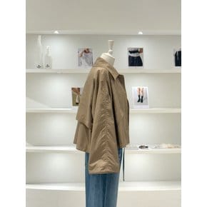 [여주점] 여성 케이프 형 숏 트렌치 코트 (L263MSI001)