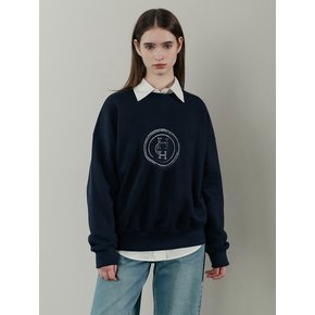 ROUND COMBINATION SWEATSHIRT_NAVY