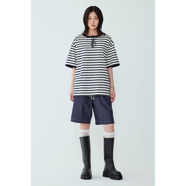 [UNI] 밴딩 하프 데님팬츠 91U5262001051
